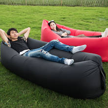Outdoor Camping Portable Inflatable Lazy Sofa With Camping Trip Rainbow Air Sofa Sleeping Bag Recliner Air Cushion Bed 2024 - buy cheap