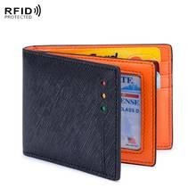 Cow Leather Driver License Holder RFID Slim Card Wallet for Men RFID Blocking Business Credit Card Holder Male Bank ID Card Case 2024 - buy cheap