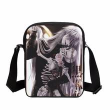 Bolsa transversal masculina e feminina, bolsa de tiracolo da moda, harajuku, de desenho animado, anime, preto, desaúde 3d, mensageiro, bolsas para crianças 2024 - compre barato