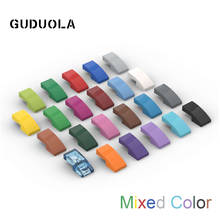 Guduola Slope 1x2 Curved 11477 Special Brick Plate with Bow 1x2x2/3 Building Block Small Particle Parts（Mixed Color） 130pcs/LOT 2024 - buy cheap