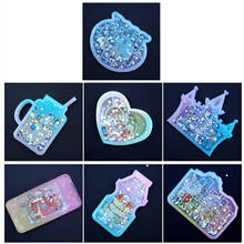 Quicksand Maze Silicone Mold Shaker Molds Milk Bottle Heart Shape UV Epoxy Resin Mold Heart Keychain Pendant Craft Jewelry Tools 2024 - buy cheap