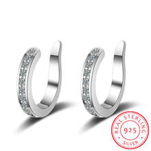 925 Sterling Silver Small Ear Cuff Clip on Earrings for Women Non Pierced Earrings Geometric C Shape Earcuff Wrap Earrings 2024 - buy cheap