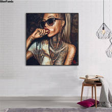 Cool Sexy Girl Tattoo Nordic Style Wall Art Canvas Painting Poster Abstract Print Decorative Picture For Living Room Home Decor 2024 - buy cheap