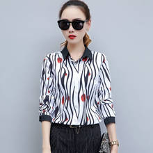Women Spring Autumn Style Chiffon Blouses Shirts Lady Casual Dot Printed Turn-down Collar Chiffon Blusas Tops DF8844 2024 - buy cheap