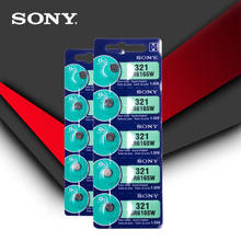 10 шт. Sony 100% оригинальный 321 SR616SW 1,55 в оксид серебра часовая батарея SR616SW 321 кнопочная монетница Сделано в Японии 2024 - купить недорого