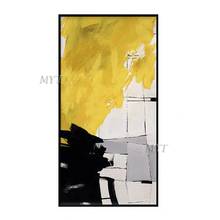 No Framed Hand Painted Tree Oil Painting On Canvas Yellow Pictures Paintings For Living Room Modern Abstract Wall Art Pictures 2024 - buy cheap