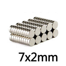 20/50/100pcs 7*2 mm Disc Neodymium magnet 7x2mm N35 Round NdFeB Dia 7x2 Powerful Strong Magnetic Magnets For Craft 7 mm x 2 mm 2024 - buy cheap