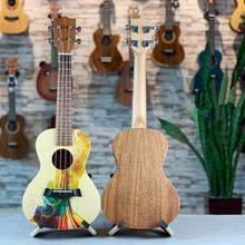 Ukulele havaiano de 4 cordas com pintura, 23 polegadas, picea, asolid, ukulele profissional, uk23111 2024 - compre barato