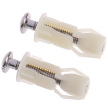 2pcs/lot DIY Toilet Seat Hinges Screws WC Hole Fixing Fit Toilet Seats Hinges Repair Tools 48mm*18mm 2024 - buy cheap