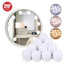 Bombilla LED para espejo de maquillaje, lámpara de pared regulable con USB de 5V, Kit de 10 bombillas para iluminación de tocador y Mesa 2024 - compra barato