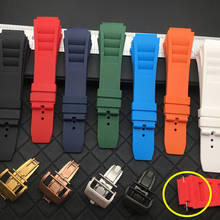 WatchBands For Richard Mille RM055 011 Folding Buckle Waterproof Silicone Rubber Men Watch Strap Watch Accessorie Watch Bracelet 2024 - buy cheap