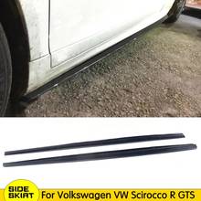 Side Body Skirt Apron Kits for Volkswagen VW Scirocco R GTS Bumper Extenstions Lip 2009-2016 Carbon Fiber / FRP 2024 - buy cheap