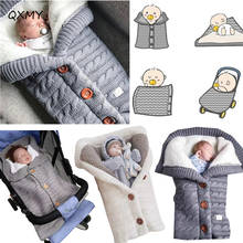   Newborn Baby Sleeping Bag  Envelope for Kids Sleepsack Blanket Swaddle Footmuff For Stroller Knitted Warm Autumn Winter 2024 - buy cheap
