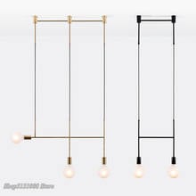 Luces colgantes minimalistas modernas de hierro nórdico, lámparas colgantes para comedor de líneas geométricas, dormitorio, cafetería, decoración interior, accesorios de luz 2024 - compra barato