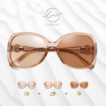 LM-gafas de sol fotocromáticas para mujer, lentes Vintage polarizadas de gran tamaño, camaleón, de lujo, nuevas 2024 - compra barato