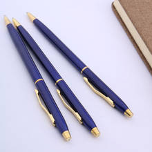Bolígrafo de oficina de diseño clásico, pluma de tinta de firma, punta de Bolígrafo de Metal, azul marino, 0,7 2024 - compra barato