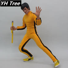 Conjunto de roupas amarelo kung fu 1/6, conjunto de roupas masculinas, acessórios, roupas de soldados para figura de 12 ", modelo de corpo de ação 2024 - compre barato