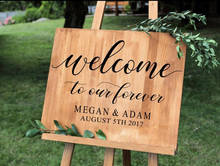 Wedding Sign Decals  Welcome to our Forever sticker wedding board decoration JH39 2024 - buy cheap