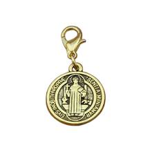 50Pcs Saint Jesus Benedict Nursia Patron Medal Cross Religion Charms With Lobster Clasp Fit Bracelet DIY Jewelry 2024 - buy cheap