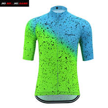 2020 cool cycling jersey men fluorescent green blue road pro racing clothes Lycra Reflective strip pocket brand bike clothing 2024 - buy cheap