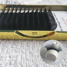 LASHAP 12rows Faux mink hand made  lashes makeup cilia for professionals soft mink eyelash extension