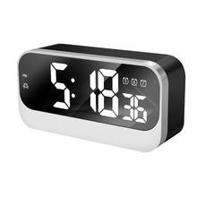 Reloj despertador Digital con Cable USB para dormitorio, despertador Led de mesita de noche, espejo de mesa, regalo, gran oferta 2024 - compra barato