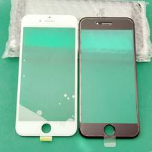 10pcs Checked (2 in 1) Hig Quality Front Outer Glass Lens With Cold Press Middle Frame Bezel For iPhone 5 6 6S 7 8 Plus Part 2024 - buy cheap