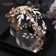 Youlapan-tiara para noivas, acessórios para casamento, flor, coroa, faixa de cabeça, joias para cabelo 2024 - compre barato