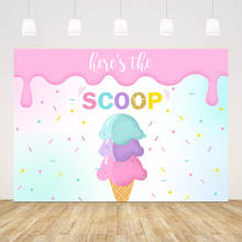 Photography background scoop ice cream background for photo booth studio happ birthday party decoration Splash custom back drops 2024 - buy cheap