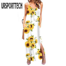 Sexy Women Dress Plus Size XXL Summer 2019 Casual V-Neck Sleeveless Spaghetti Strap Bohemian Floral Maxi Dresses Lady Long Dress 2024 - buy cheap