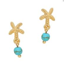 100pcs Starfish Turquoise Bead Dangle 2colors Glitter Flower 3D Nail Art Decorations with Rhinestones, Alloy Nail Charms Jewelry 2024 - buy cheap