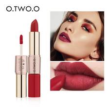 O.TW O.O-lápiz labial de 12 colores, maquillaje, brillo de labios Sexy mujer, rojo, resistente al agua, cosméticos, lápices labiales mate 2024 - compra barato