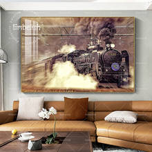 1 peças ainda vida do vintage velho trem na pista legal fotos de parede moderna casa decoração hd quadros em tela para sala estar cartazes 2024 - compre barato