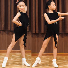 Kids Professional Dance Dress Latin Girls Sleeveless Practice Clothes Summer Party Dress Ballroom Tango Stage Costume New BL4168 2024 - buy cheap