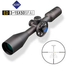 Discovery-mira telescópica ED 3-15X50 FFP para rifle de caza, retícula de primer plano Focal, paralaje lateral de rueda grande, alivio de ojo largo, mira de tiro 2024 - compra barato