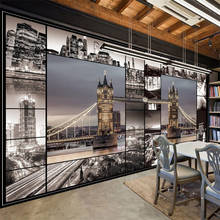 Mural personalizado de Londres, Inglaterra, arquitectura Retro, pintura de pared de fondo, Mural grande personalizado, papel tapiz verde 2024 - compra barato