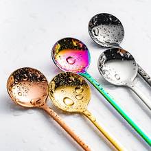 Stainless Steel Stirring Spoon Colorful Mixing Spoon Long Handle Coffee Spoon Teaspoon For Coffee Ice Cream Cocktail Iced Tea 2024 - buy cheap