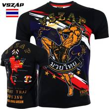 VSZAP sports fighting quick dry elastic fighting muay Thai boxing for short sleeve T-shirt MMA free combat Thailand  training 2024 - buy cheap