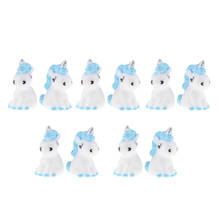 10Pcs Cute Unicorn Statue Miniature Fairy Garden Figurine Landscape Ornament 2024 - buy cheap