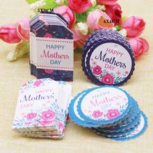 50pc tag+50 ropes retangular Happy mother's day gifts label tag White paper round decoration hang label tag 2024 - buy cheap