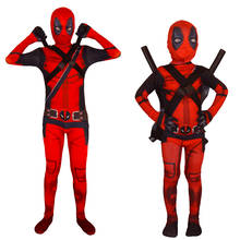 Disfraz de Deadpool de una pieza para adultos, traje de una pieza con máscara, para fiestas, Halloween, Navidad 2024 - compra barato