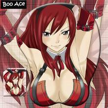 Fairy Tail Erza Scarlet 3D Oppai Mouse Pad Wrist Rest 2024 - buy cheap