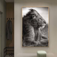 Black And White Animals Art Posters And Prints African Wild Lions Canvas Paintings on the Wall Art Pictures Home Decoration 2024 - buy cheap