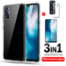 3 in 1 Case + Lens Film + Screen Glass On For Vivo v20 se Tempered Glass For Vivo V17 pro v20se Safety Protective Cover Coqeu 2024 - buy cheap