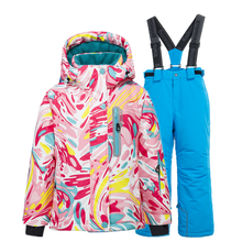 -30 roupas de inverno infantil à prova d'água, conjunto com casaco de neve e calças, jaqueta de esqui de snowboard para meninos e meninas tx334 2024 - compre barato