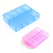 Plastic Rectangle 8 Compartments 7 Days Medicine Pill Box 2024 - buy cheap