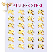 Cute Swallow Bird Earrings for Kids Child Ear Studs Wholesale 12 pairs one Set Stainless Steel Jewelry 2024 - buy cheap