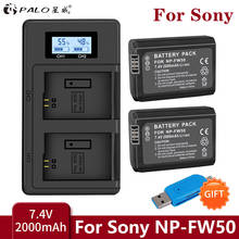 PALO 2000mAh NP-FW50 NP FW50 NPFW50 Battery rechargeable for Sony Alpha a6500 a6300 a7 7R a7R a7RII a7II NEX-3 NEX-3N NEX-5 2024 - buy cheap