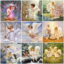 Diamond Painting 5D DIY Diamond Embroidery Angel Baby Girl Full Square Religion Home Decor Mosaic Picture Of Rhinestones Gift 2024 - buy cheap