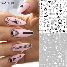 1pc Geometric Triangle 3D Nail Stickers Negative Space Adhesive Stickers For Nails DIY Nails Decals Stickers 2024 - buy cheap